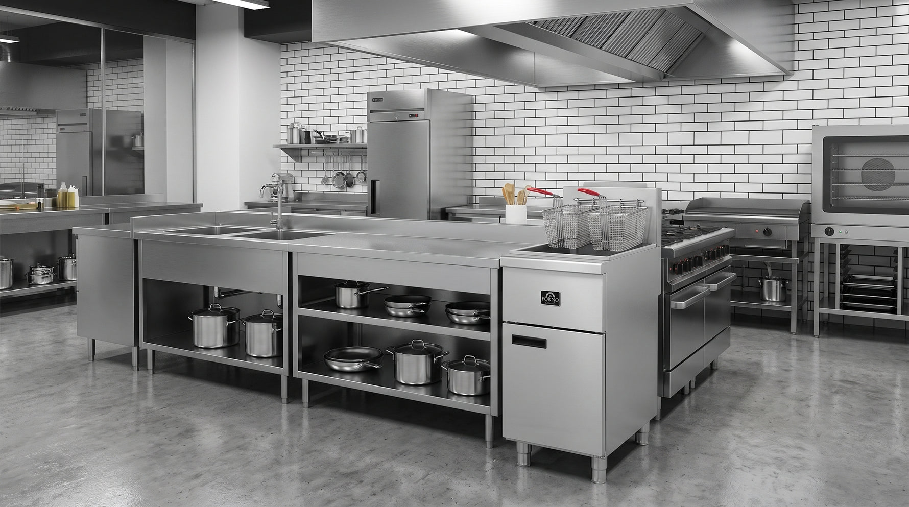 Friteuse Professionnelle à Gaz Naturel, 3 Brûleurs 90 000 BTU, 40 lbs, Contrôle Millivolt