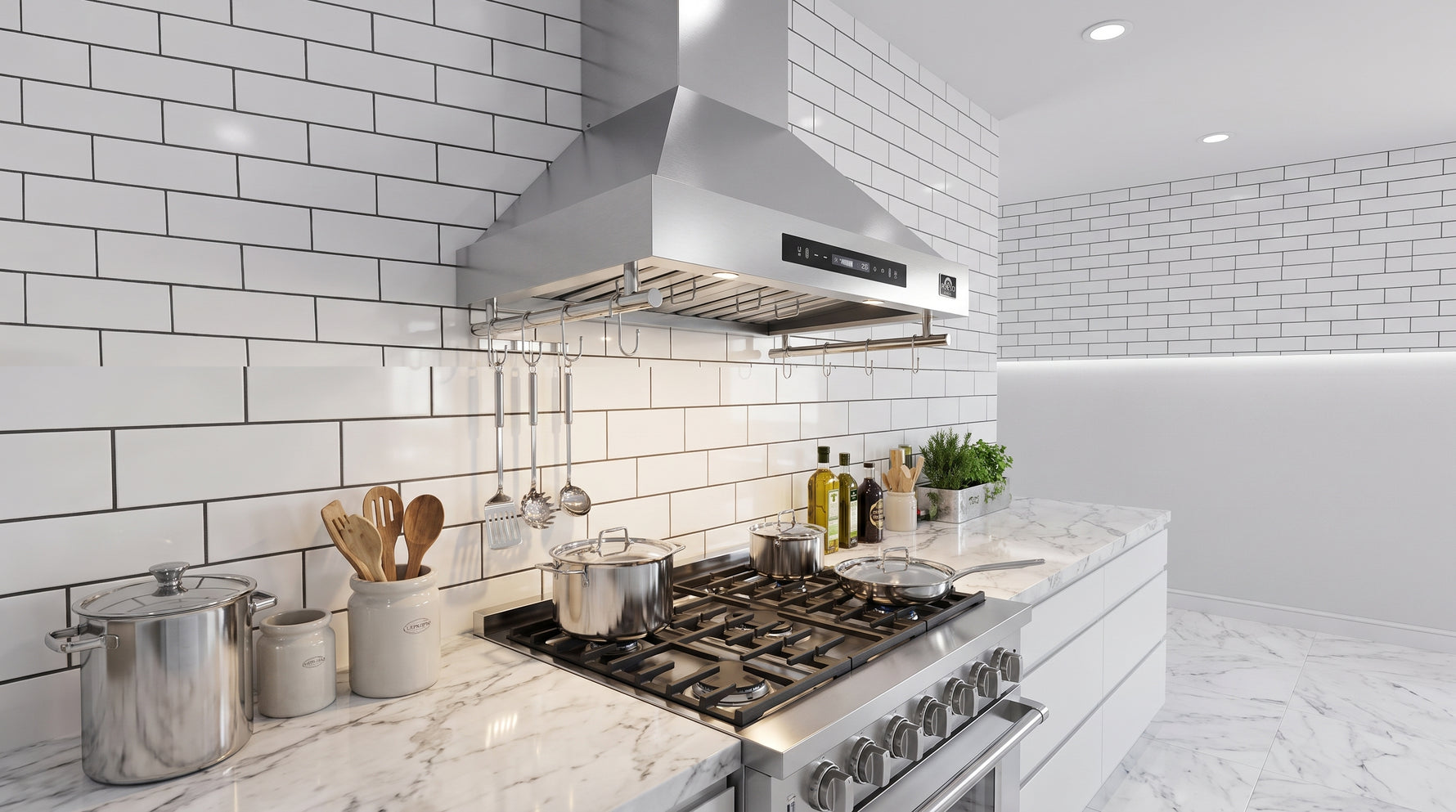 Hotte Murale Forno Venezia de 30 Pouces avec Commandes Tactiles et Filtres à Baffle