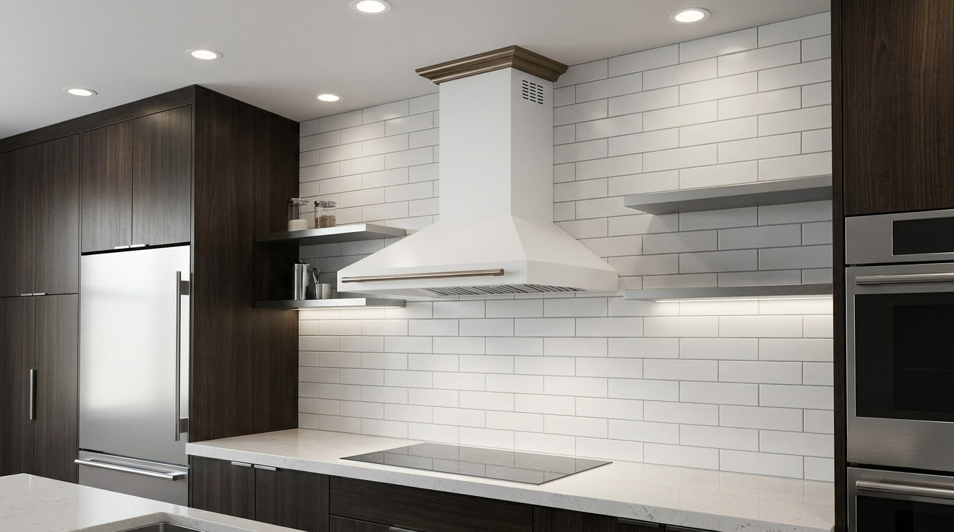 Hotte murale Forno Aria de 48 pouces en blanc
