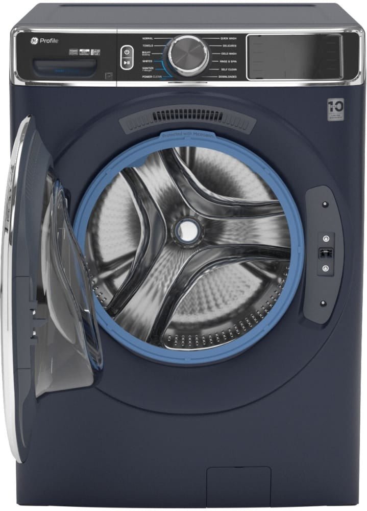 PFW870SPVRS - WASHERS - GE - Front Loading - Blue - Open Box - BonPrix Électroménagers