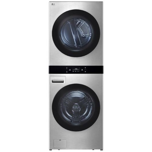 SWWE50N3 - LAUNDRY CENTERS - LG - Stacked Washer/Dryer - Electric - Grey - Open Box - BonPrix Électroménagers