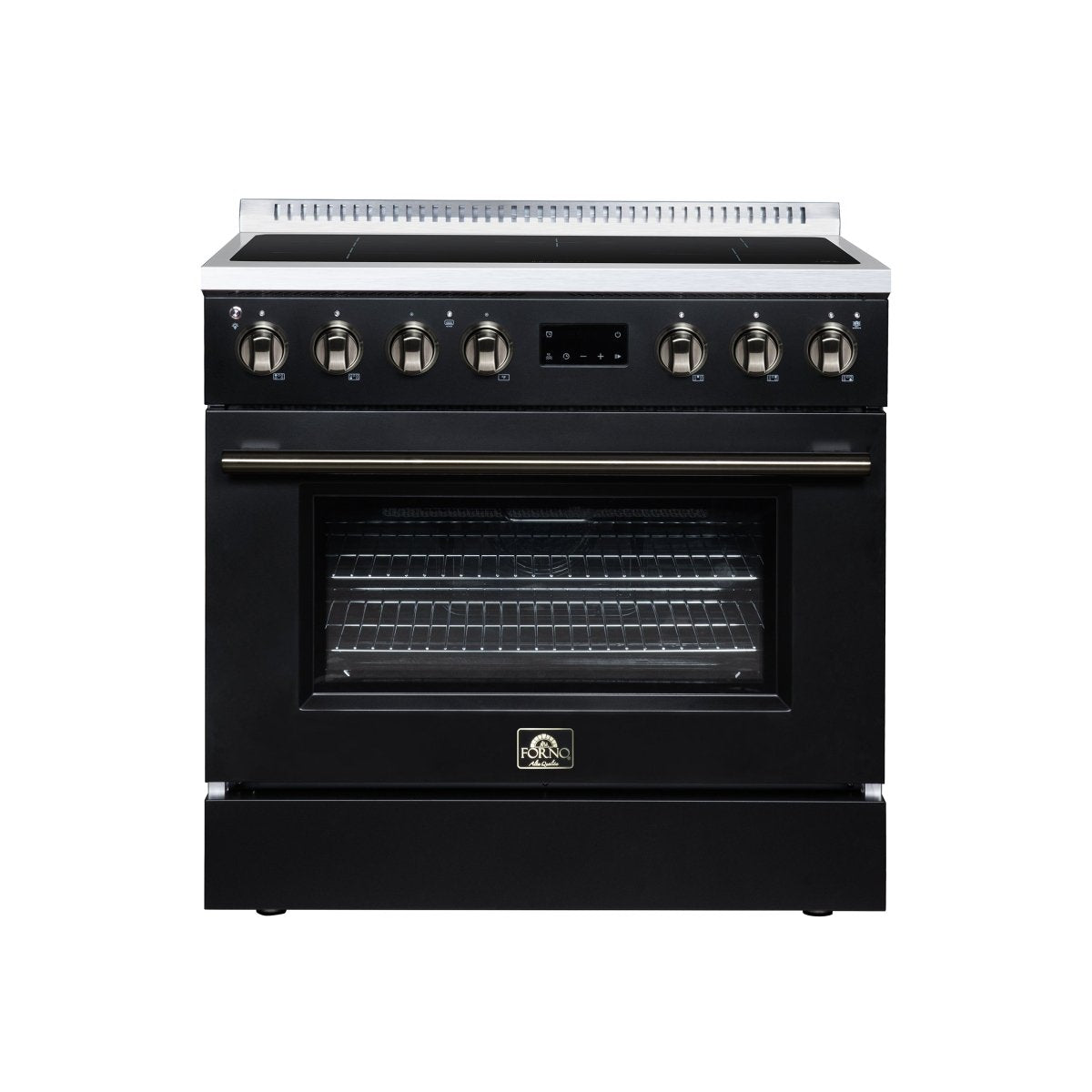 Torino 36 Inch Induction Range, 10,900W cooktop, 5.36 cf. True Convection Oven, Air Fry, Air Sous Vide, Smudge Resistant, Black - BonPrix Électroménagers