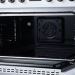 Torino 36 Inch Induction Range, 10,900W cooktop, 5.36 cf. True Convection Oven, Air Fry, Air Sous Vide, Smudge Resistant, White - BonPrix Électroménagers
