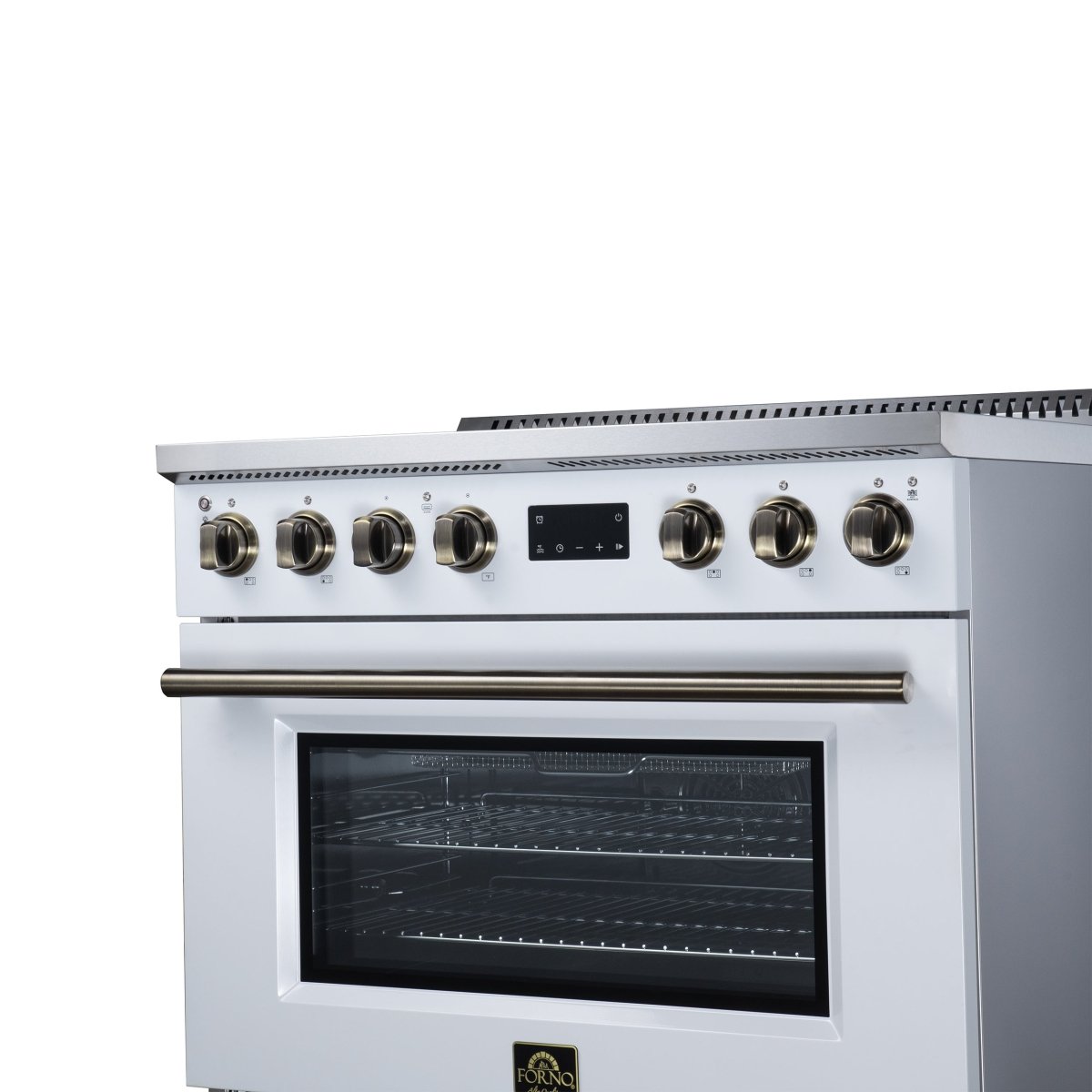 Torino 36 Inch Induction Range, 10,900W cooktop, 5.36 cf. True Convection Oven, Air Fry, Air Sous Vide, Smudge Resistant, White - BonPrix Électroménagers