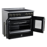 Torino French Door 36 Inch Induction Range with Air Fryer, Air Sous Vide & True Convection, Dual Broiler, Black - BonPrix Électroménagers
