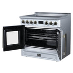 Torino French Door 36 Inch Induction Range with Air Fryer, Air Sous Vide & True Convection, Dual Broiler, White - BonPrix Électroménagers