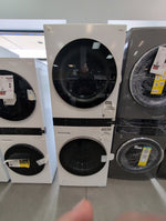 WKE100HWA - LAUNDRY CENTERS - LG - Stacked Washer/Dryer - Electric - White - Open Box - BonPrix Électroménagers