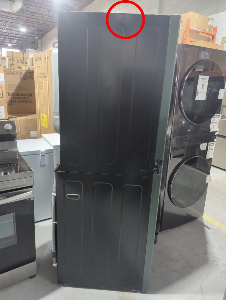 WKEX200HGA - LAUNDRY CENTERS - LG - Stacked Washer/Dryer - Electric - Nature Green - Open Box - BonPrix Électroménagers
