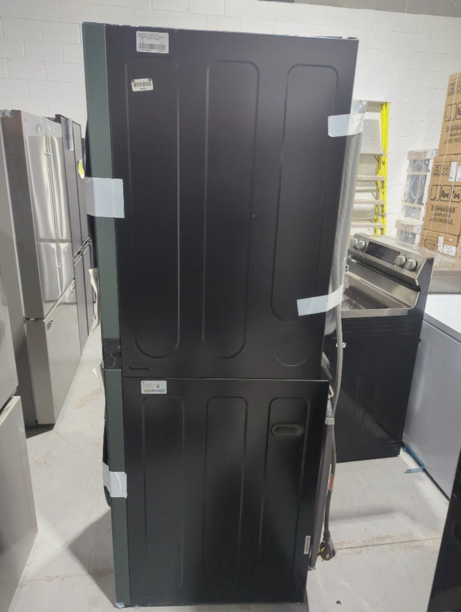 WKEX200HGA - LAUNDRY CENTERS - LG - Stacked Washer/Dryer - Electric - Nature Green - Open Box - BonPrix Électroménagers