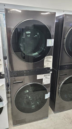 WKEX300HBA - LAUNDRY CENTERS - LG - Stacked Washer/Dryer - Electric - Black Stainless Steel - Open Box - BonPrix Électroménagers
