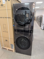 WKEX300HBA - LAUNDRY CENTERS - LG - Stacked Washer/Dryer - Electric - Black Stainless Steel - Open Box - BonPrix Électroménagers