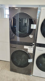 WKEX300HBA - LAUNDRY CENTERS - LG - Stacked Washer/Dryer - Electric - Black Stainless Steel - Open Box - BonPrix Électroménagers