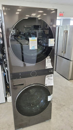 WKHC252HBA - LAUNDRY CENTERS - LG - Stacked Washer/Dryer - Electric - Black Stainless Steel - Open Box - BonPrix Électroménagers