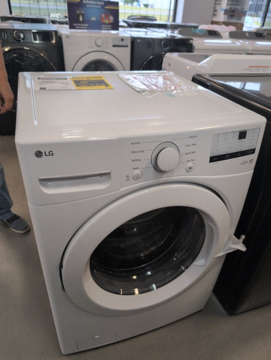 WM3400CW - WASHERS - LG - Front Load - White - Open Box - BonPrix Électroménagers