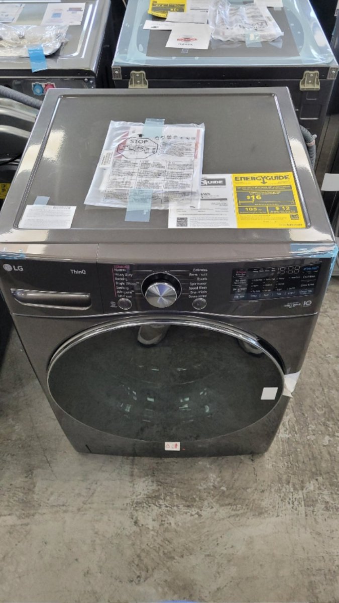 WM4100HBA - WASHERS - LG - Front Load - Black Stainless - Open Box - BonPrix Électroménagers