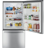 GDE25EYKFS - REFRIGERATORS - GE - Bottom Freezer - Stainless Steel - Open Box - BonPrix Électroménagers