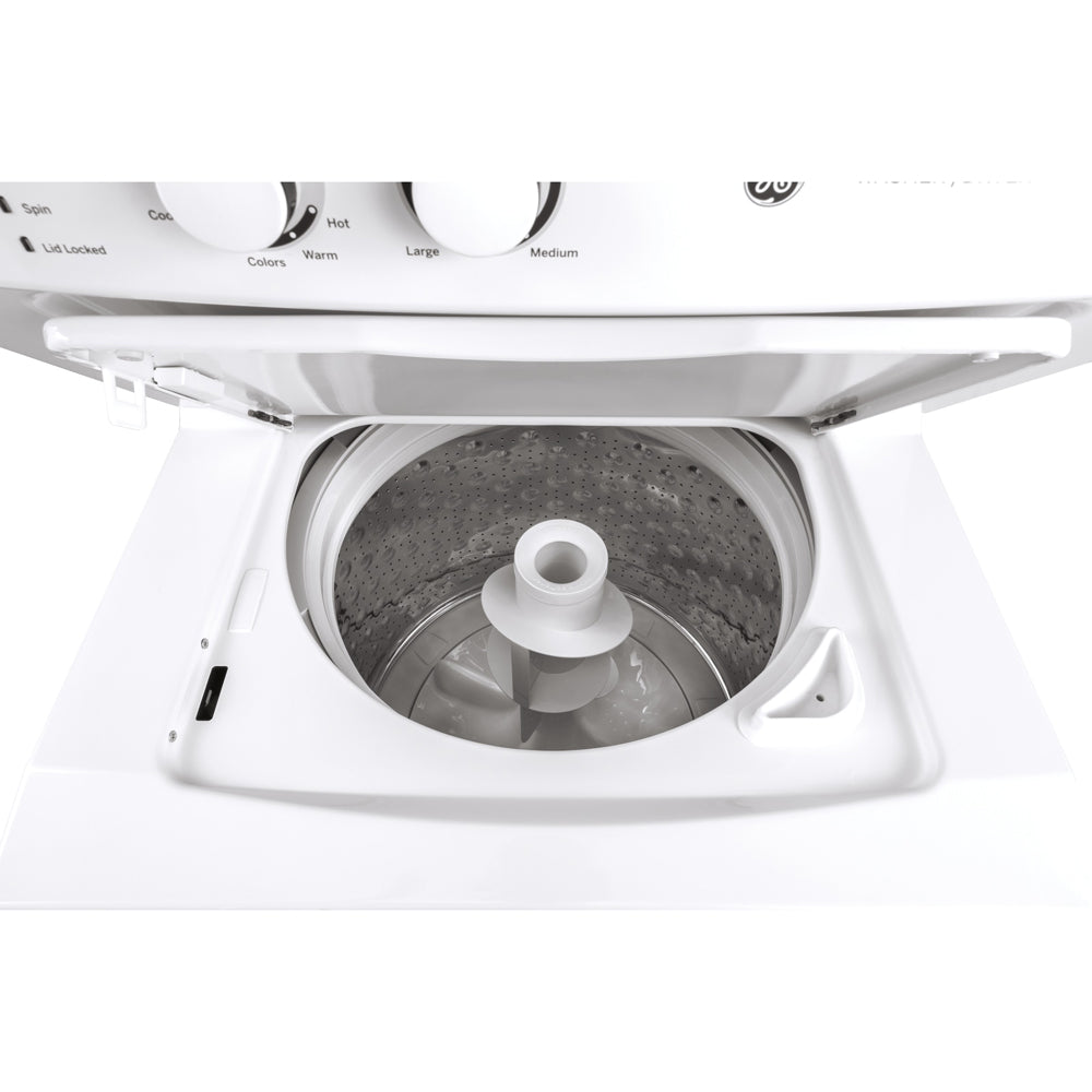 GUD27GSSMWW - LAUNDRY CENTERS - GE - Stacked Washer/Dryer - Gas - White - Open Box - BonPrix Électroménagers