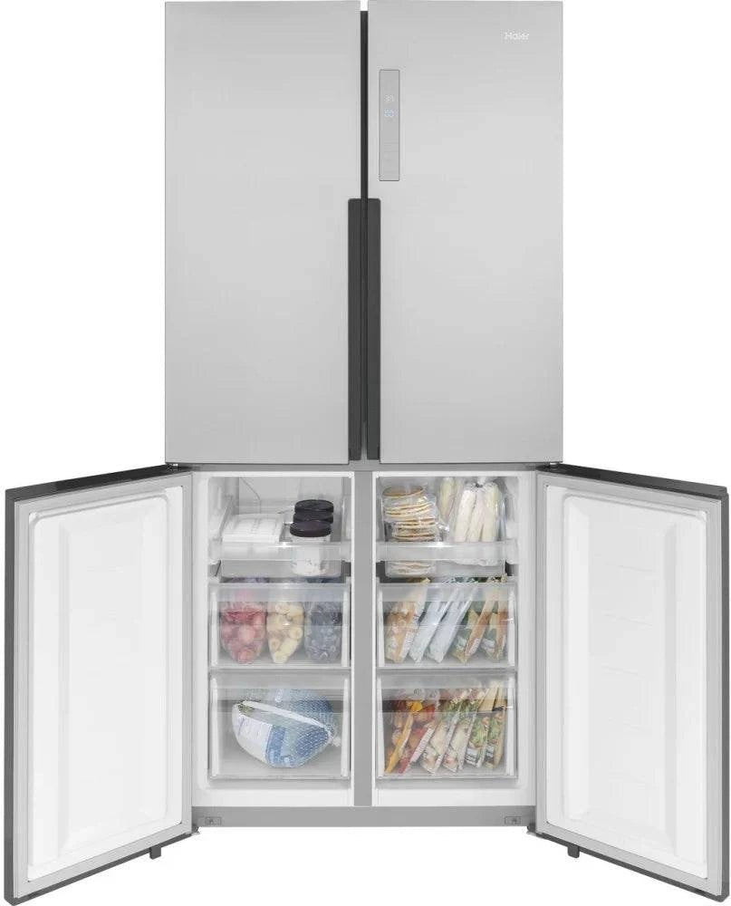 QHE16HYPFS - REFRIGERATORS - Haier - French 4 - Door - Stainless Steel - Open Box - BonPrix Électroménagers